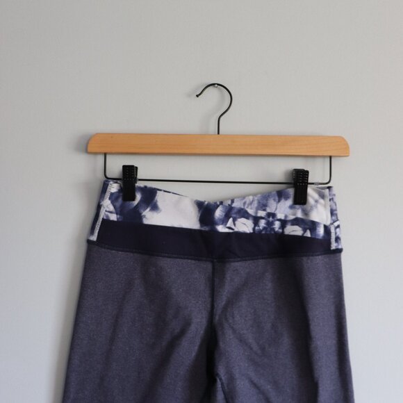 Lululemon Women's Sz 4 Indigo Wunder Under Astro Activewear Stretch Crop Legging - Picture 3 of 9